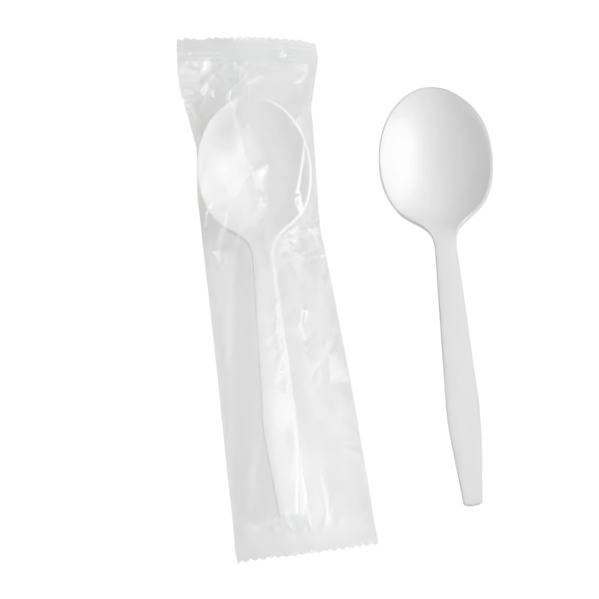 Heavy Duty PP Soup Spoon Wrapped