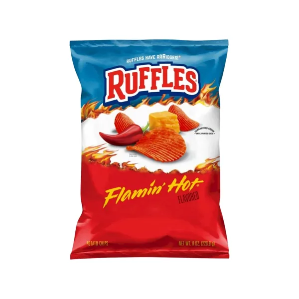 FRITO LAY - Ruffles Flaming Hot 24pc x 3.25oz
