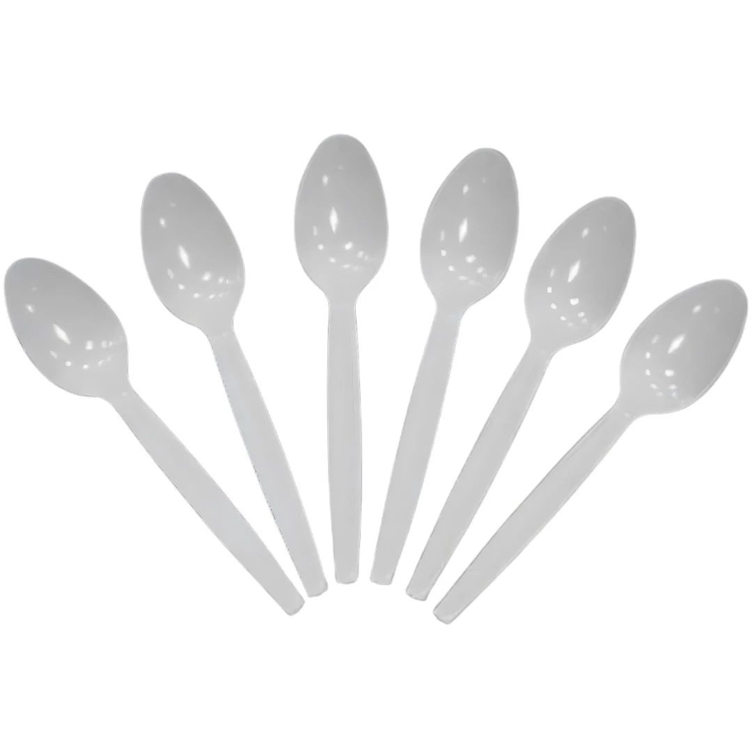 Heavy Duty White PP Teaspoon Bulk