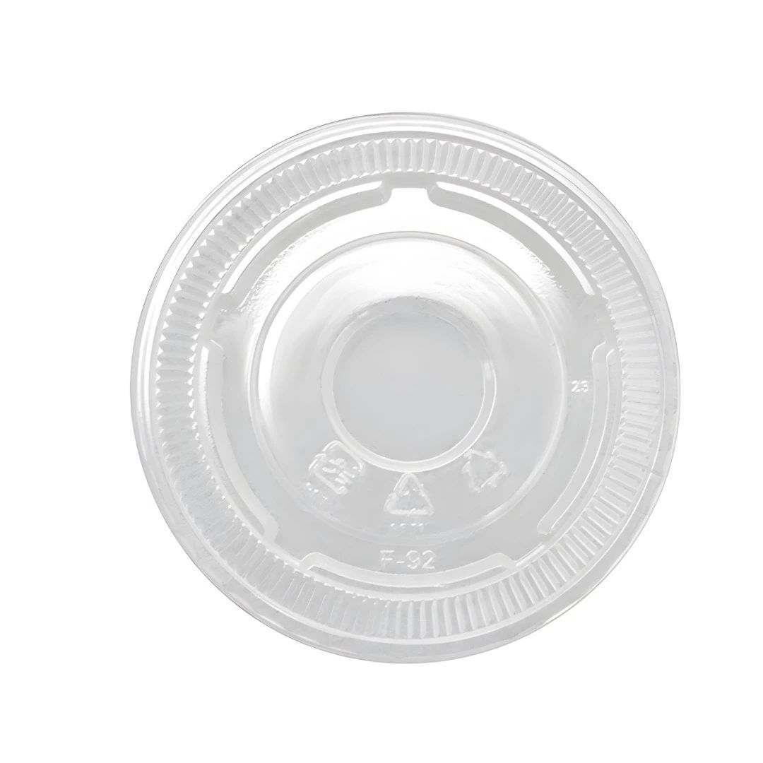 PET Flat Lids 92mm No Hole