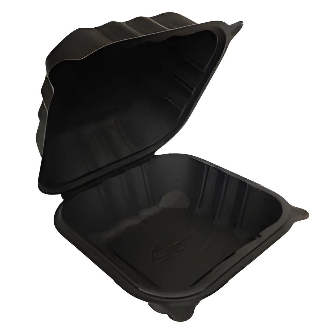 PP Eco Black Container 6x6x3