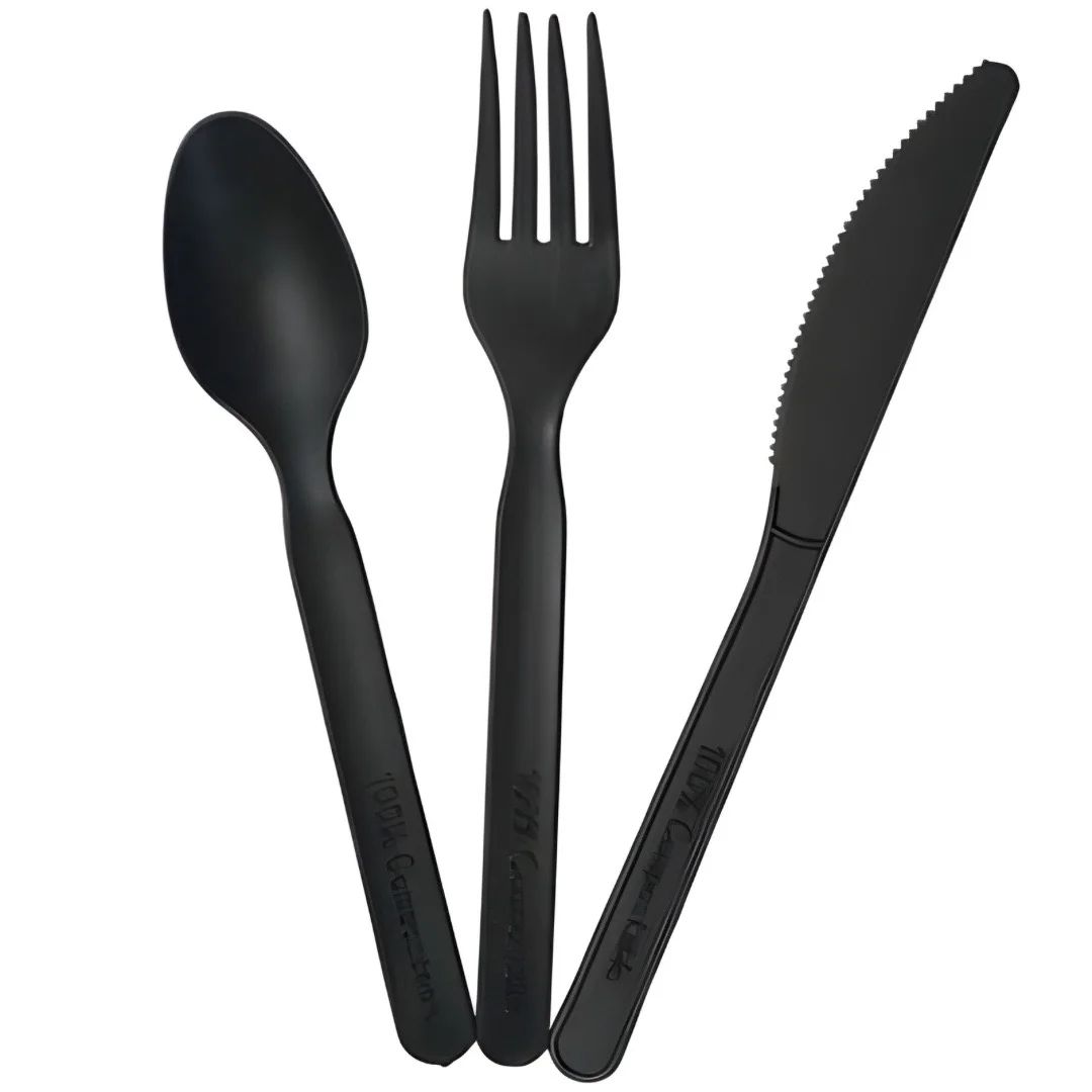 PS Black Kit 6g Knife Fork Teaspoon Napkin